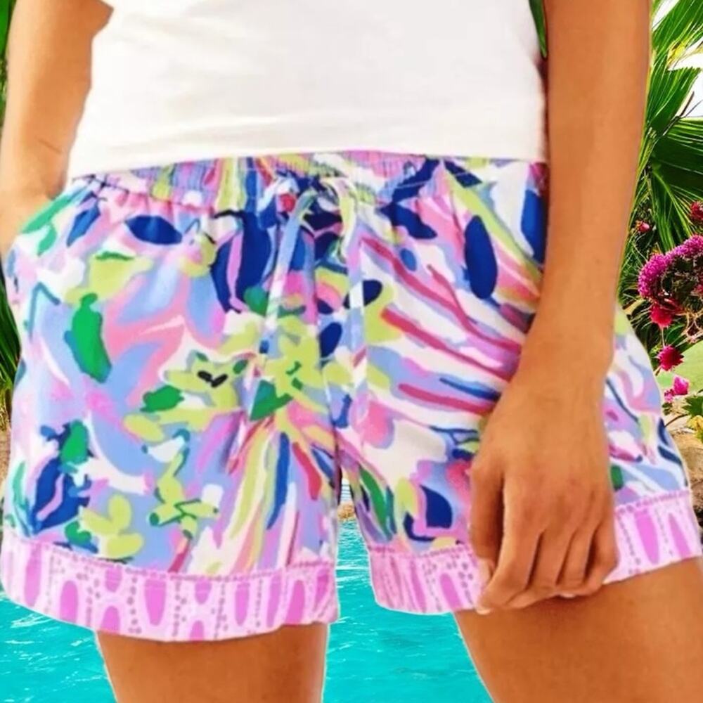 Lilly Pulitzer 5" Katia Shorts Size XS Multicolor Drawstring Resort Vacation